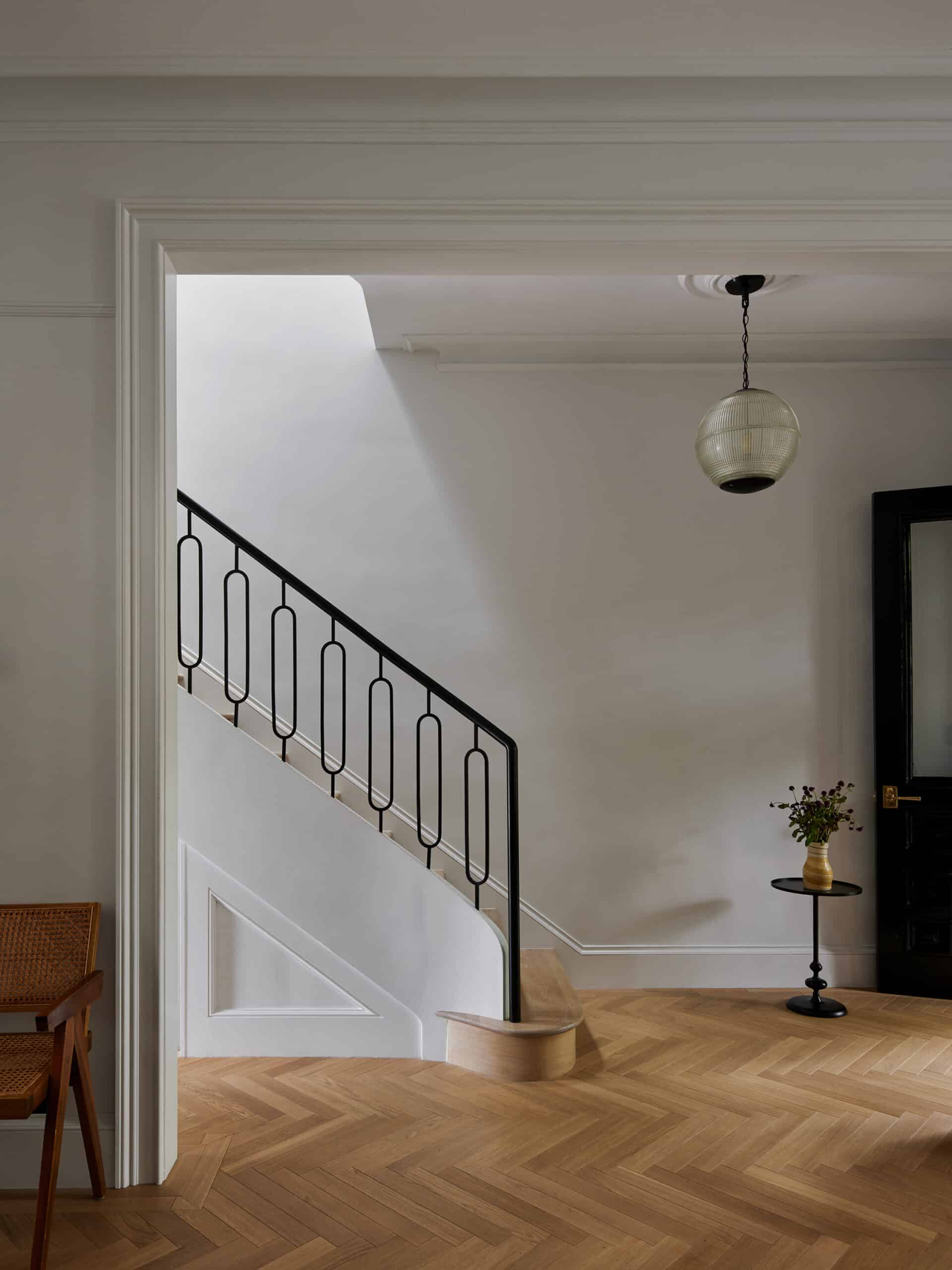 VIEW FROM FRONT PARLOR TO ENTRY HALL