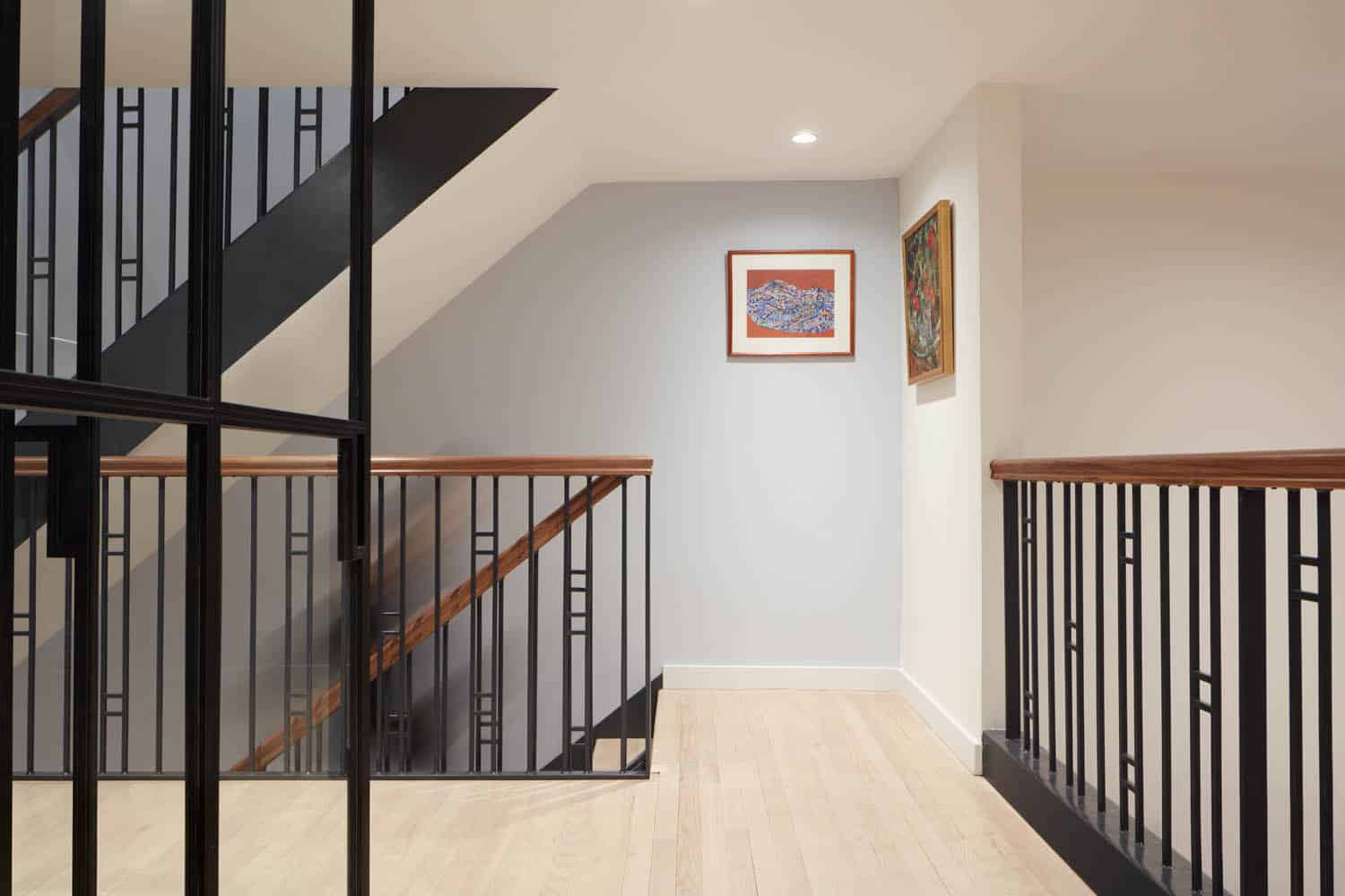 STAIR - landing with railings and staircase