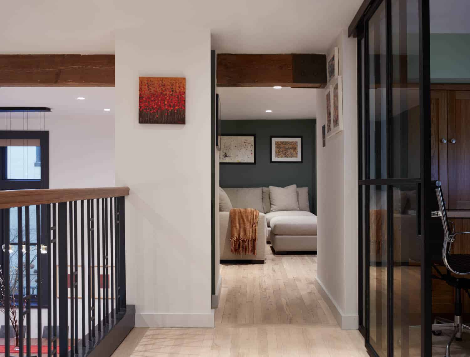 DEN - view from hall to den with sofa