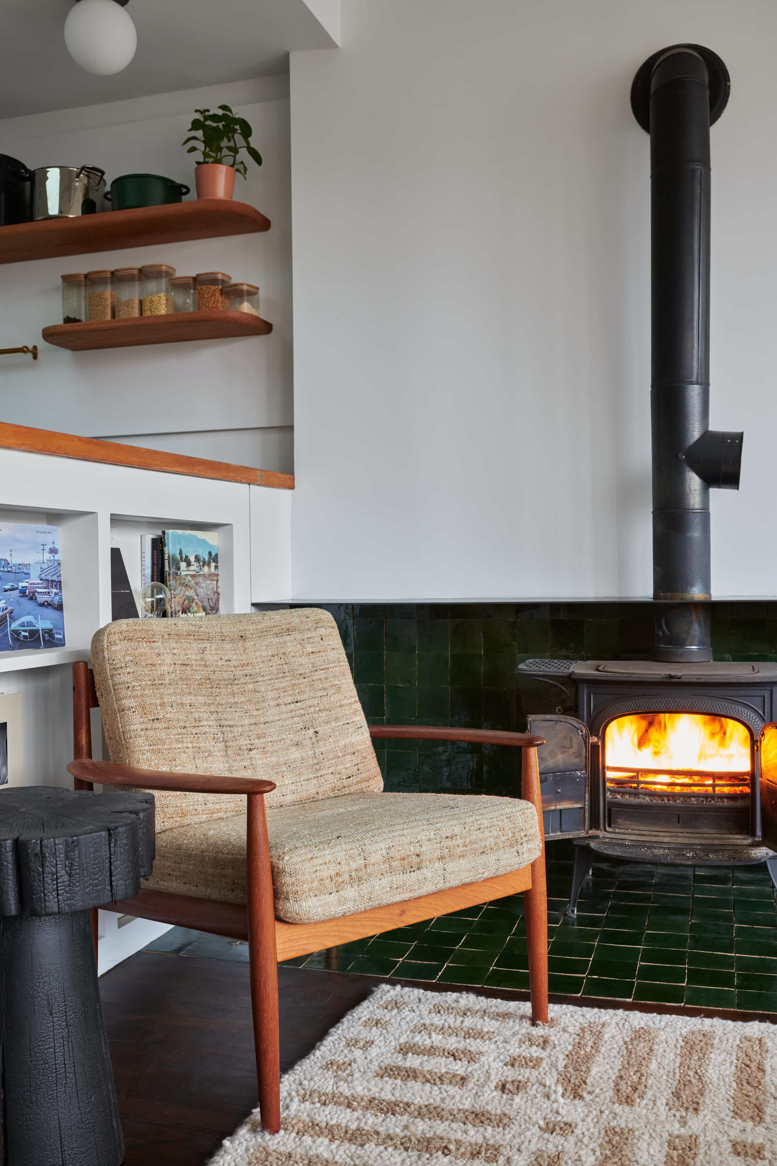 CORNER WITH WOOD STOVE